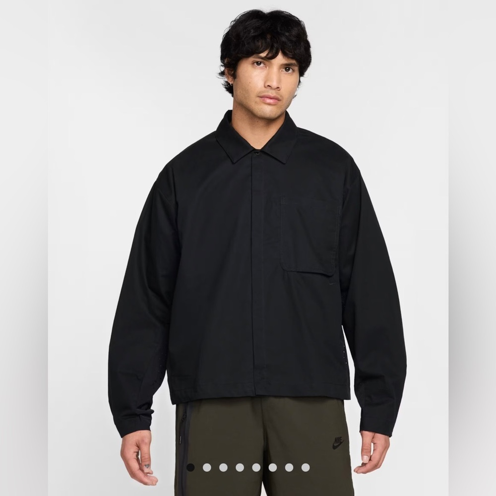 Nike Sportswear Tech Men's Button-Down LS Shirt Size 2XL Black HJ2936-010 New
